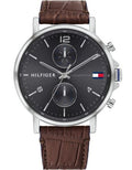 Buy Tommy Hilfiger Daniel Grey Dial Brown Leather Strap Watch for Men - 1710416 in Pakistan
