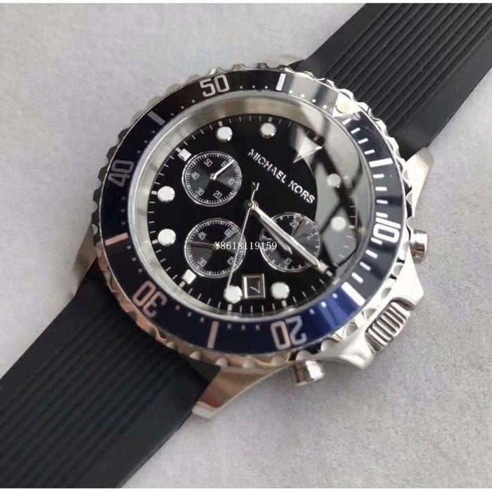 Buy Michael Kors Mens Quartz Black Silicone Strap Black Dial 45mm Watch - Mk8365 in Pakistan