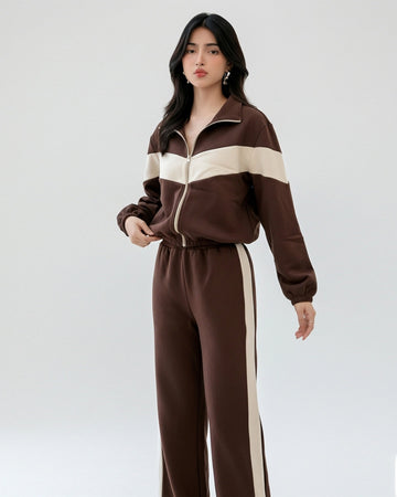 Buy Sajiero Fleece Tracksuit – Cool Fit - Brown in Pakistan