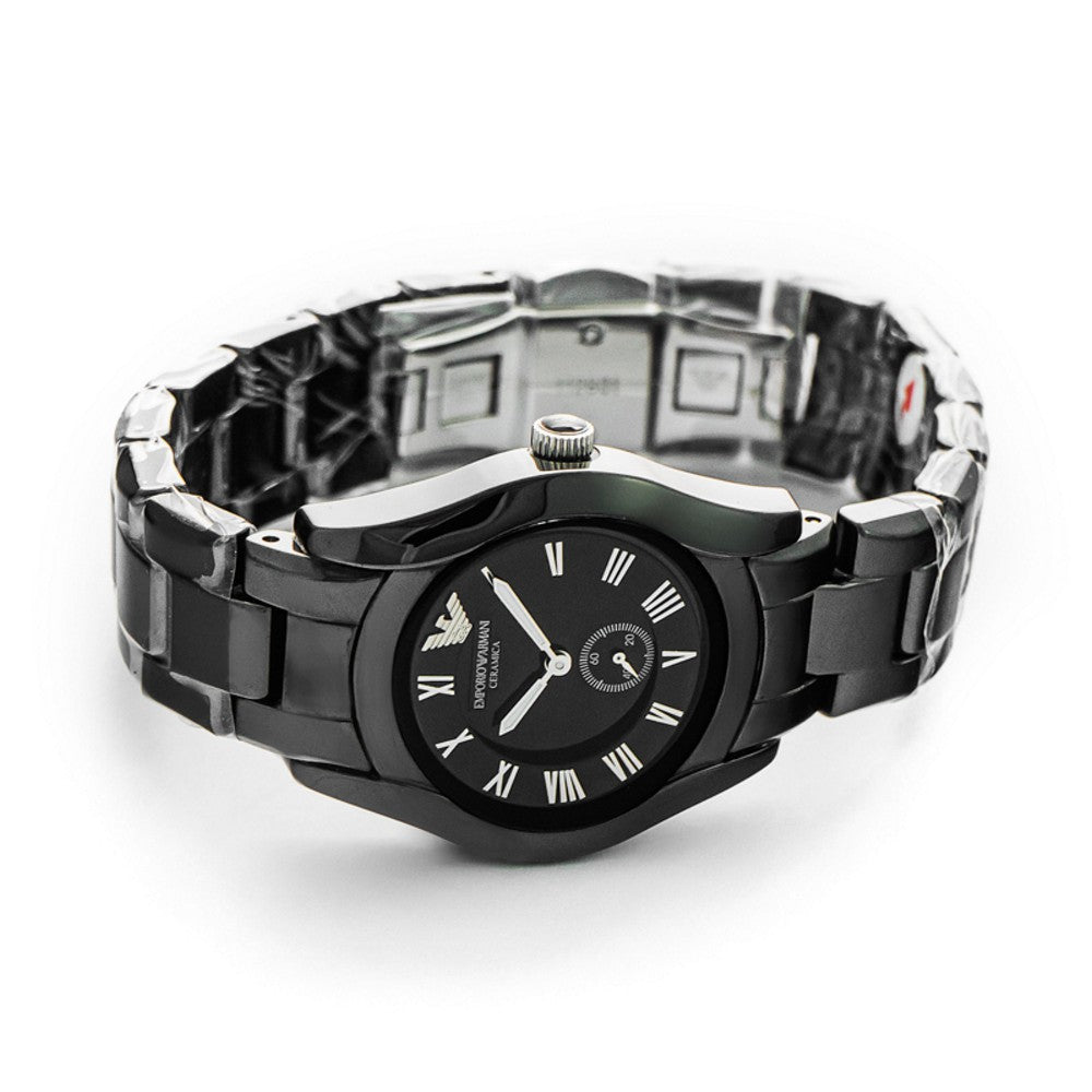 Buy Emporio Armani Ceramica Black Dial Black Steel Strap Watch for Women - AR1402 in Pakistan