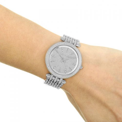 Buy Michael Kors Darci Silver Diamonds Dial Silver Stainless Steel Strap Watch for Women - Mk3779 in Pakistan