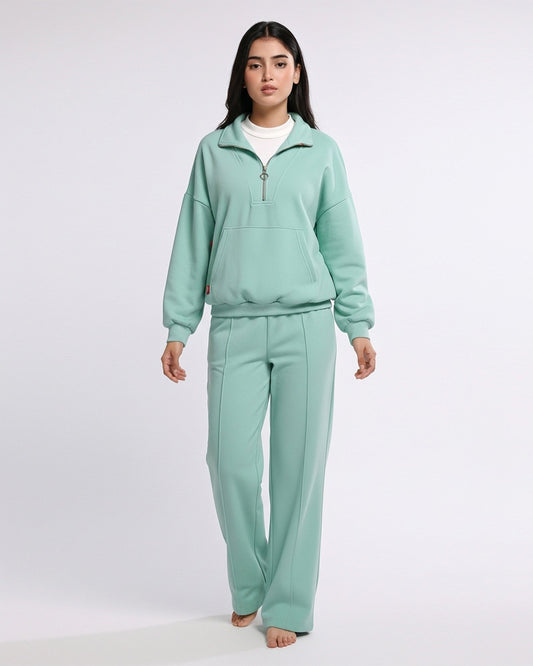 Buy Sajiero Fleece Tracksuit – Soft Flex - Aqua in Pakistan