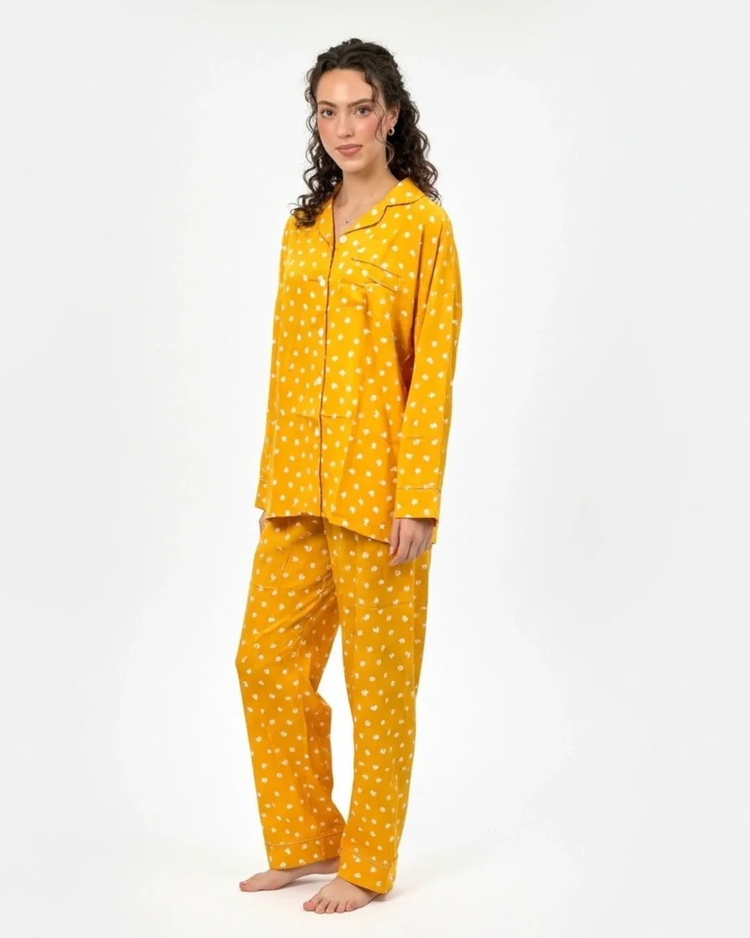 Buy Sajiero Linen Pajama Suit - Sunleaf Set in Pakistan
