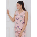 Buy Sajiero Silk Sleeveless Pj Suit - Dreamy Butterfly in Pakistan