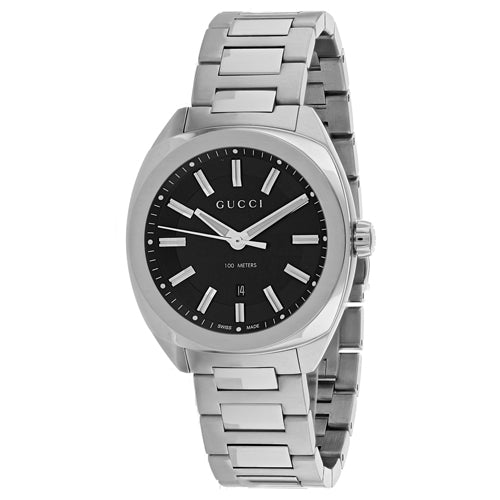 Buy Gucci G Timeless Black Dial Silver Steel Strap Watch for Men - YA142401 in Pakistan