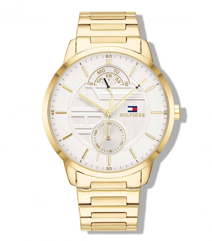 Buy Tommy Hilfiger Mens Quartz Stainless Steel White Dial 44mm Watch - 1791609 in Pakistan