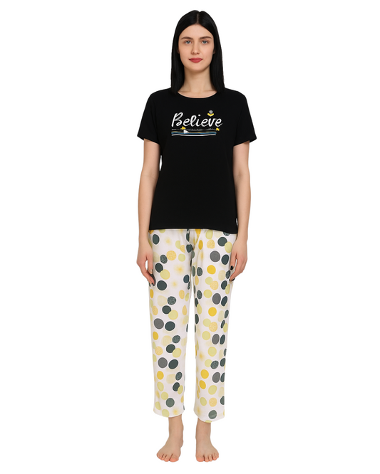 Buy Sajiero Cotton PJ Set - Dot Glow in Pakistan