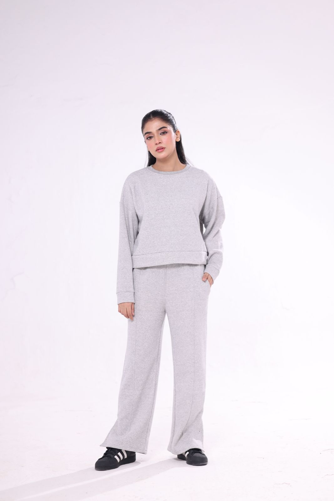 Buy Sajiero Fleece Tracksuit – Warm Set - Grey in Pakistan