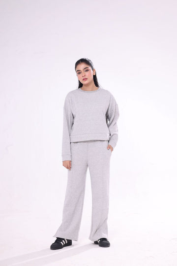 Buy Sajiero Fleece Tracksuit – Warm Set - Grey in Pakistan