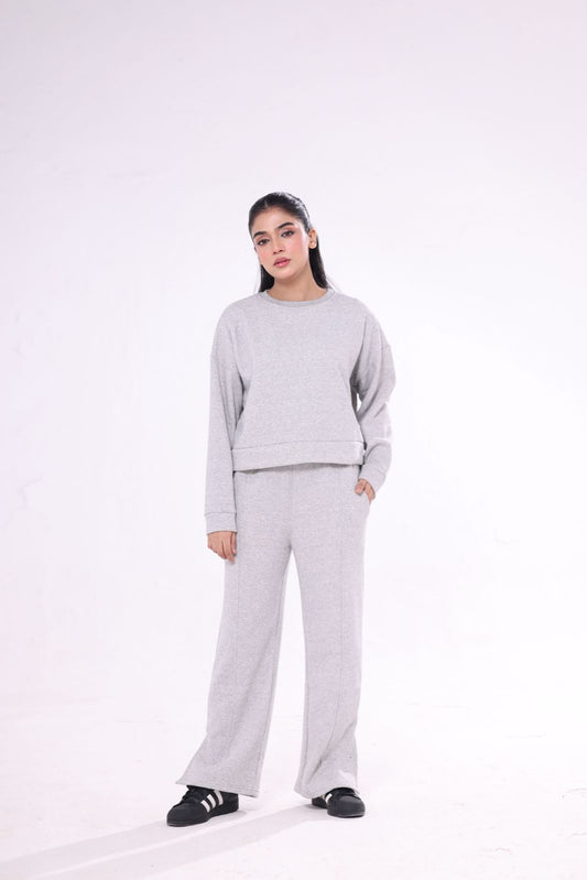 Buy Sajiero Fleece Tracksuit – Warm Set - Grey in Pakistan