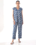 Buy Sajiero Silk PJ Set with Scrunchies - Flora Vee in Pakistan