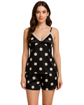 Buy Sajiero Polka Dot - 2pc Silk Inner & Shorts Cami Set in Pakistan