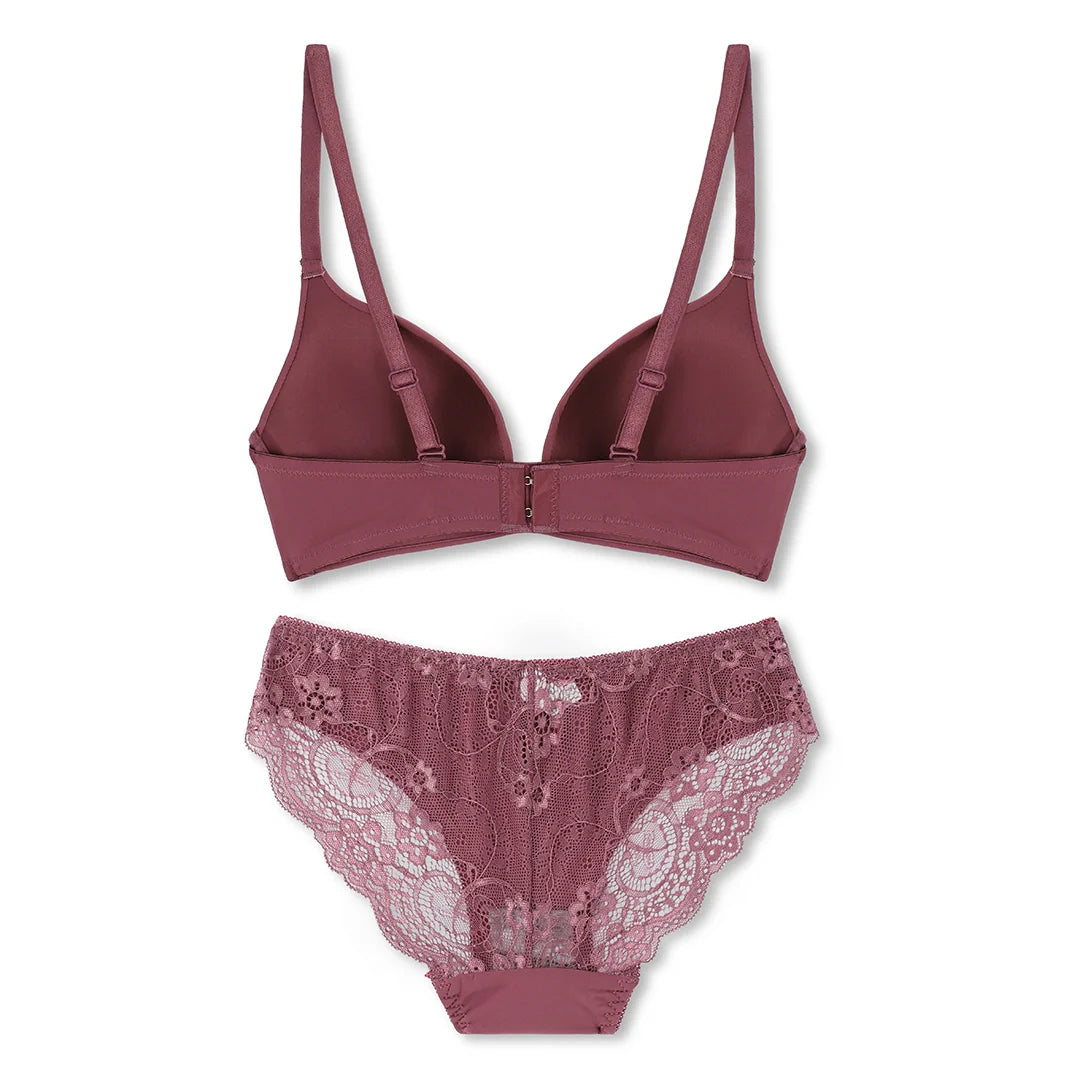 Buy Sajiero Buff Pink Padded Bra and Panty Set in Pakistan