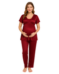 Buy Sajiero Silk Maternity Pajama Suit - Sleep Spell in Pakistan