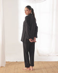 Buy Sajiero Linen Pajama Suit - Dot Drape in Pakistan