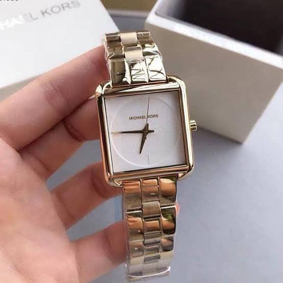 Buy Michael Kors Lake White Dial Ladies Gold Tone Steel Strap Watch - Mk3644 in Pakistan
