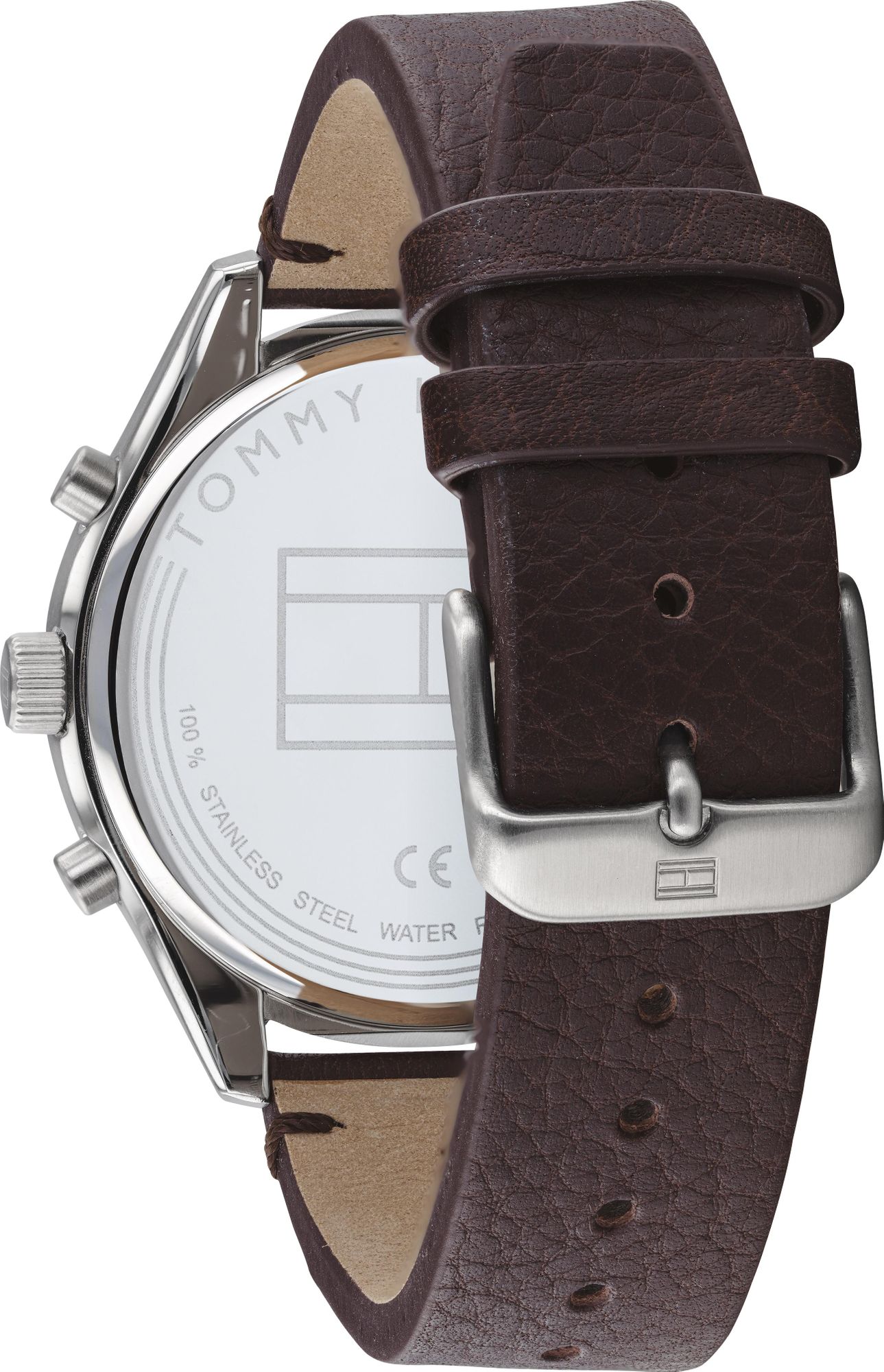 Buy Tommy Hilfiger Ashton Grey Dial Brown Leather Strap Watch for Men - 1791729 in Pakistan