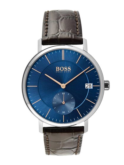 Buy Hugo Boss Grand Corporal Blue Dial Brown Leather Strap Watch for Men - 1513639 in Pakistan