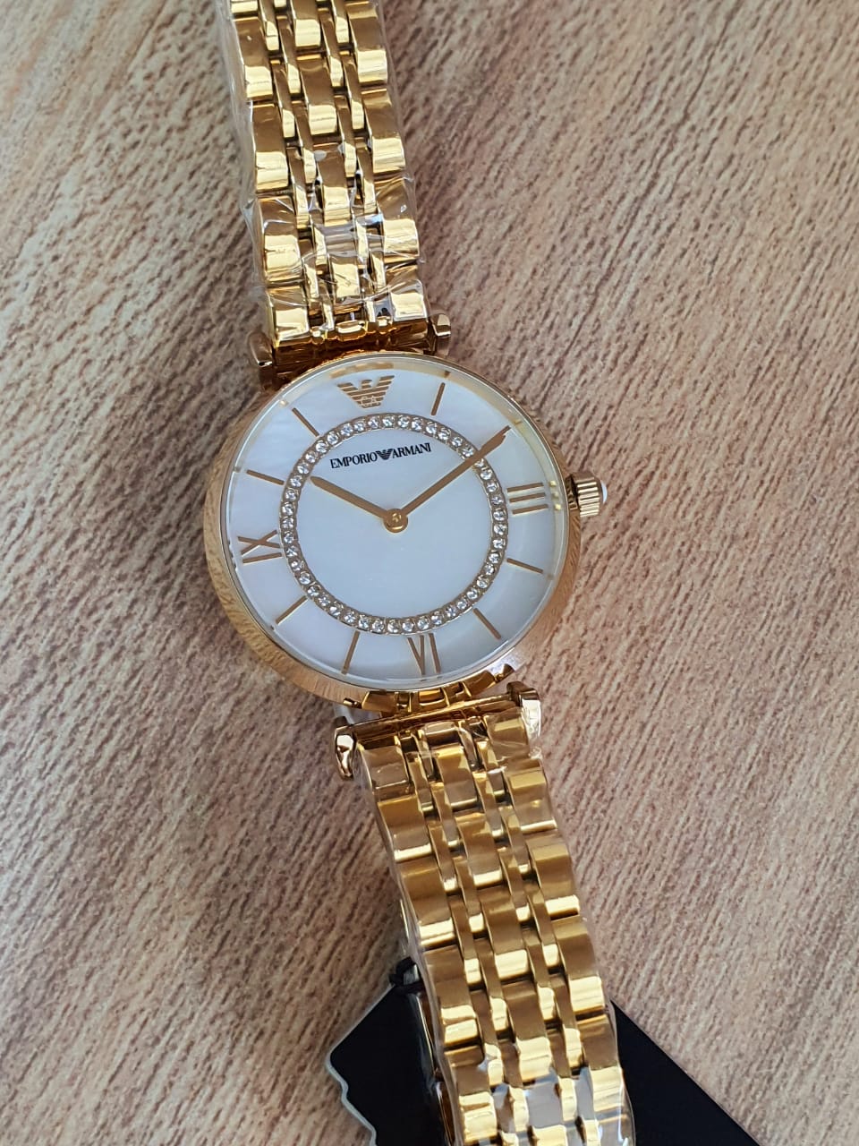 Buy Emporio Armani Classic Mother of Pearl Dial Gold Steel Strap Watch for Women - AR1907 in Pakistan
