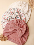 Buy SHEIN 3pcs/Set Soft Breathable Baby Candy Color Beanie Hat Set For Newborn 0-2 Years in Pakistan