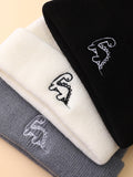 Buy SHEIN 3pcs Baby Dinosaur Embroidered Knit Beanie in Pakistan