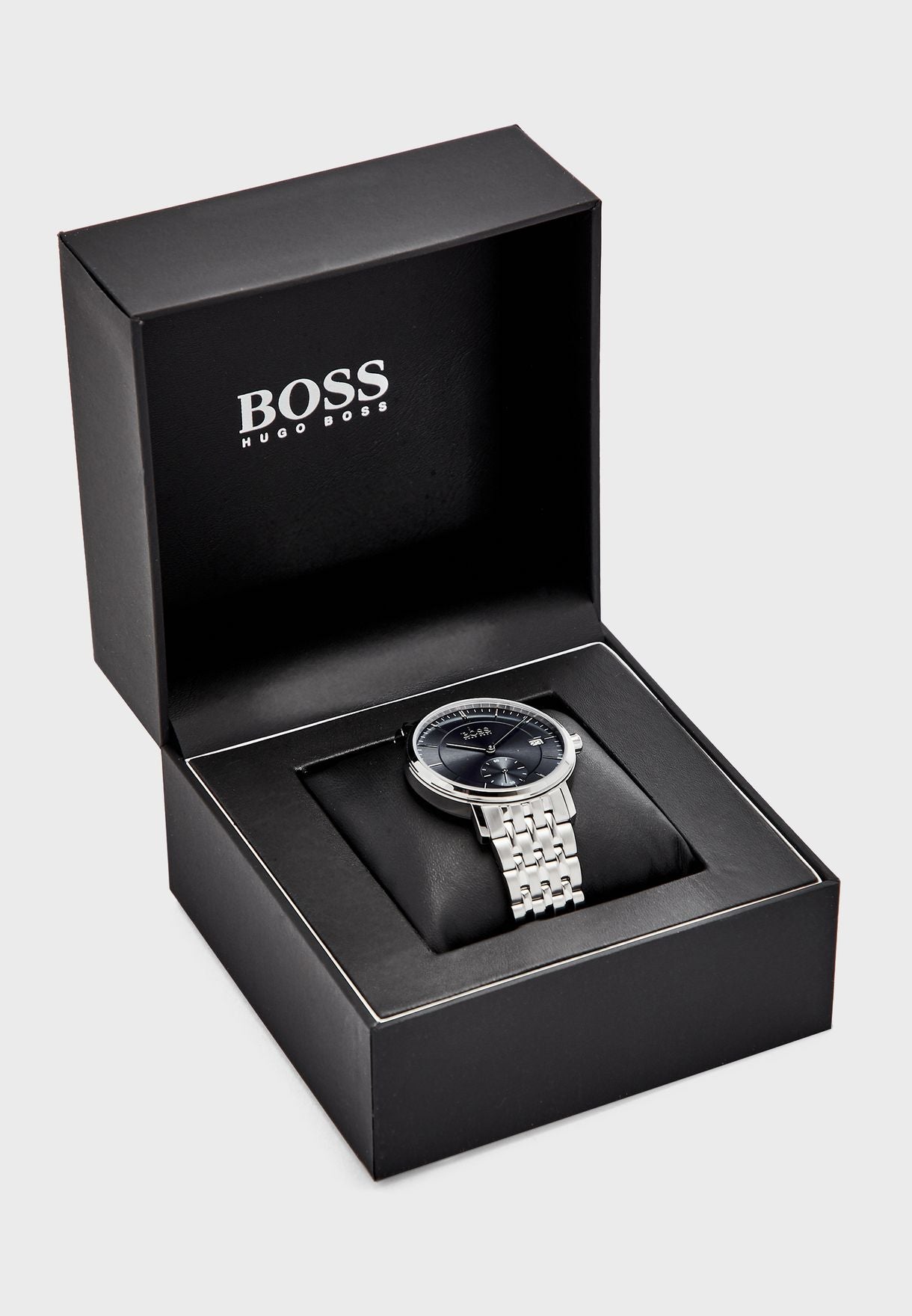 Buy Hugo Boss Mens Quartz Silver Stainless Steel Blue Dial 40mm Watch - 1513642 in Pakistan