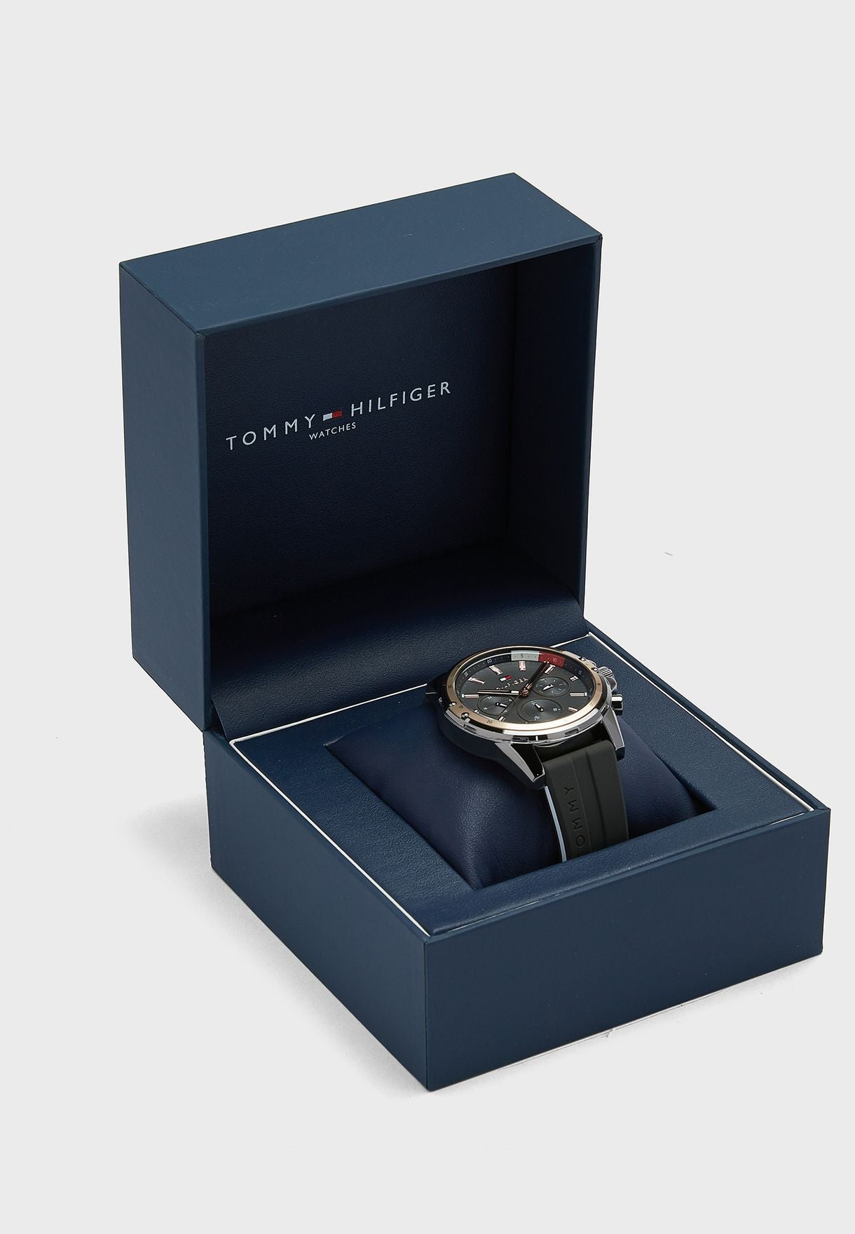 Buy Tommy Hilfiger Mens Quartz Silicone Strap Grey Dial 45mm Watch - 1791792 in Pakistan