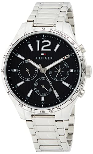 Buy Tommy Hilfiger Mens Quartz Stainless Steel Black Dial 44mm Watch - 1791469 in Pakistan