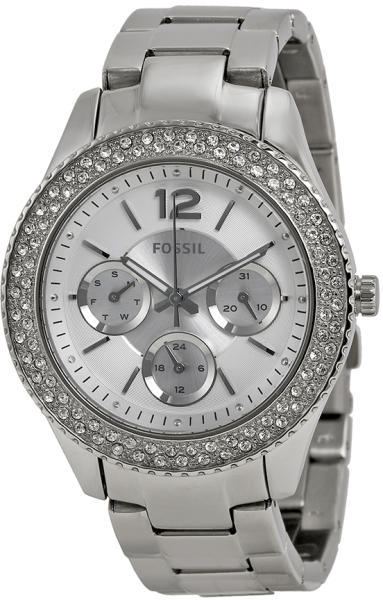 Buy Fossil Women's Quartz Silver Stainless Steel Silver Dial 38mm Watch ES3588 in Pakistan