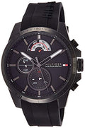 Buy Tommy Hilfiger Mens Quartz Black Silicone Strap Black Dial 46mm Watch - 1791352 in Pakistan