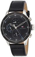 Buy Tommy Hilfiger Mens Quartz Leather Strap Black Dial 46mm Watch - 1791810 in Pakistan