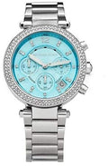 Buy Michael Kors Parker Blue Dial Silver Stainless Steel Ladies Watch - Mk6104 in Pakistan