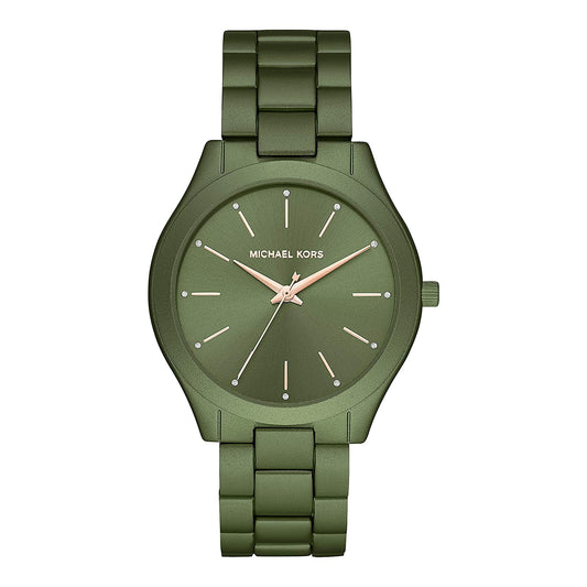 Buy Michael Kors Slim Runway Green Dial Green Stainless Steel Strap Women's Watch - Mk4526 in Pakistan