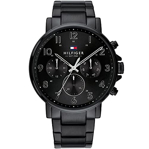 Buy Tommy Hilfiger Mens Quartz Stainless Steel Black Dial 46mm Watch - 1710383 in Pakistan