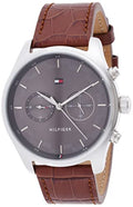 Buy Tommy Hilfiger Mens Quartz Leather Strap Grey Dial 44mm Watch - 1710422 in Pakistan