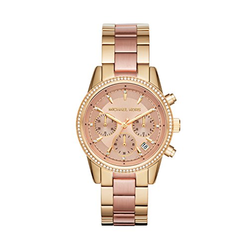 Buy Michael Kors Ritz Chronograph Gold Dial Two-tone Stainless Steel Womens Watch - Mk6475 in Pakistan