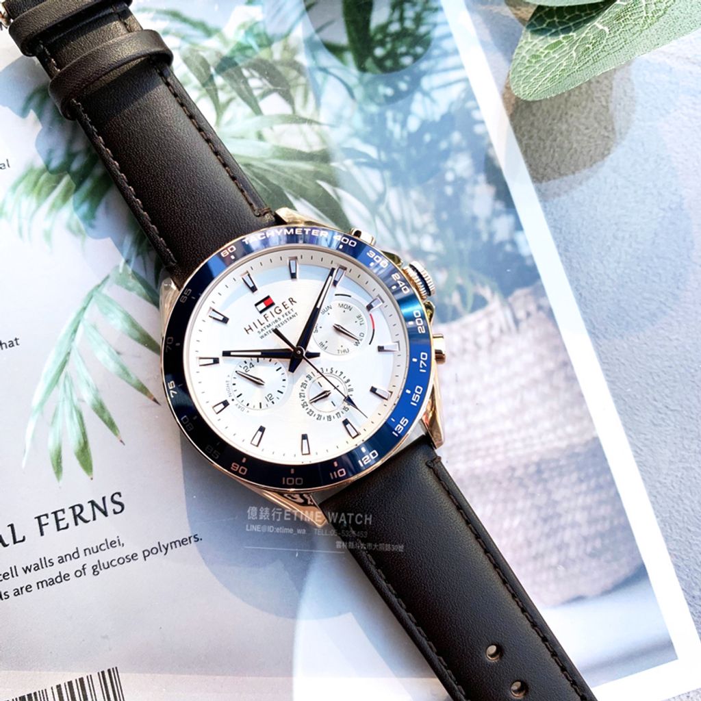 Buy Tommy Hilfiger Owen White Dial Brown Leather Strap Watch for Men - 1791966 in Pakistan