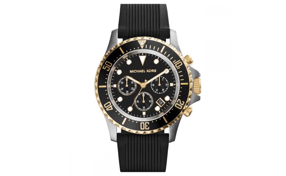 Buy Michael Kors Mens Quartz Black Silicone Strap Black Dial 45mm Watch - Mk8366 in Pakistan