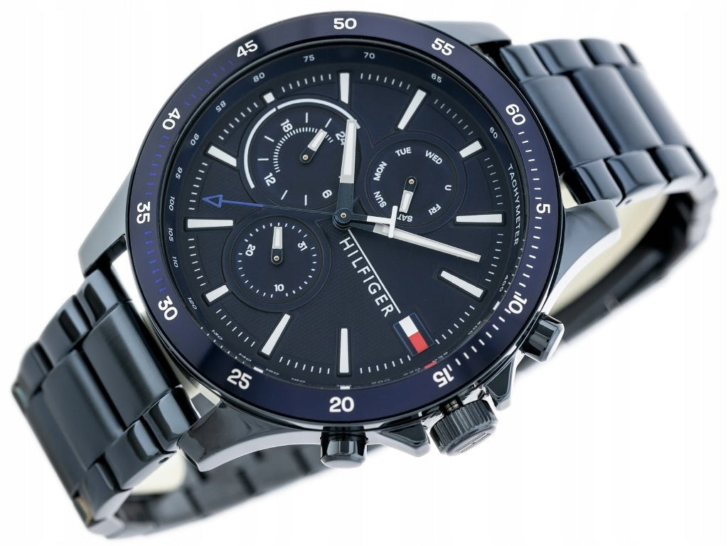 Buy Tommy Hilfiger Mens Quartz Stainless Steel Blue Dial 46mm Watch - 1791720 in Pakistan