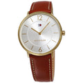 Buy Tommy Hilfiger Ultra Slim Silver Dial Brown Leather Strap Watch for Men - 1710353 in Pakistan