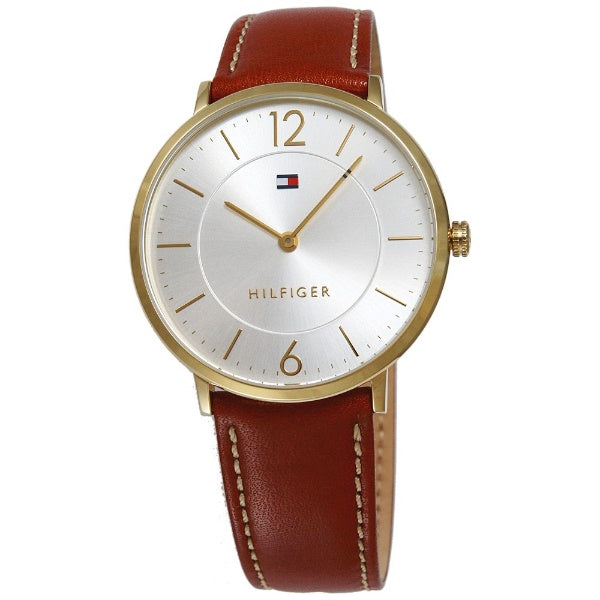 Buy Tommy Hilfiger Ultra Slim Silver Dial Brown Leather Strap Watch for Men - 1710353 in Pakistan