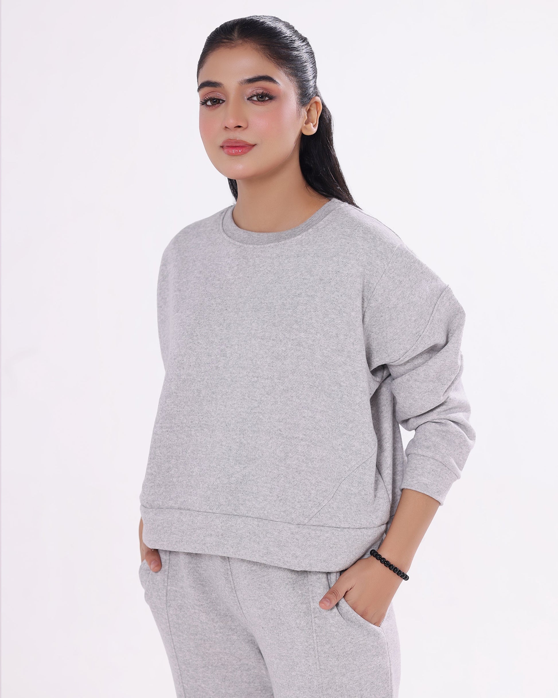 Buy Sajiero Fleece Tracksuit – Warm Set - Grey in Pakistan