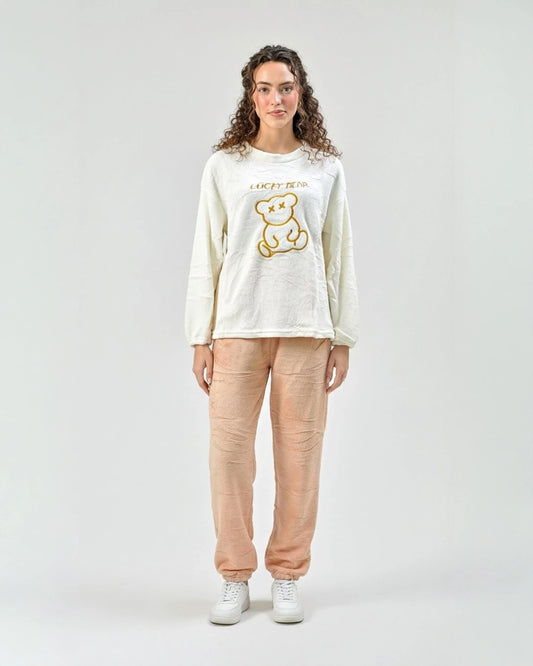 Buy Sajiero Fleece Pajama Suit - Honey Bear in Pakistan