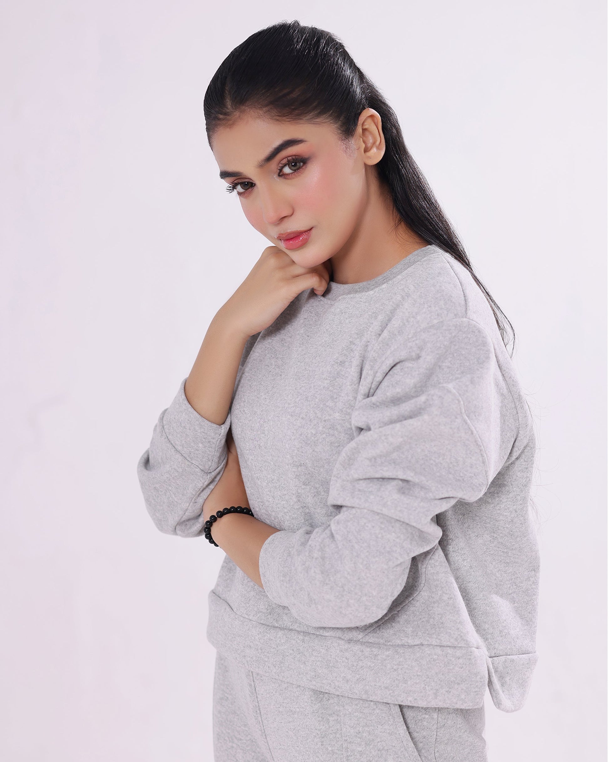 Buy Sajiero Fleece Tracksuit – Warm Set - Grey in Pakistan