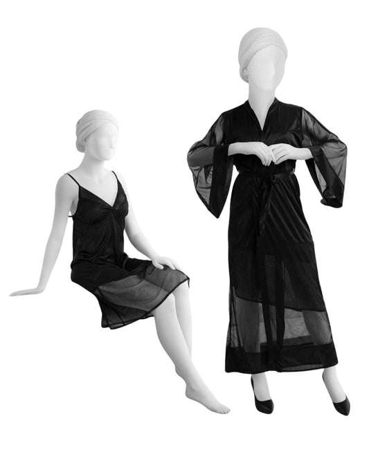 Buy Sajiero Gown Set - Rinny Silk - Black in Pakistan