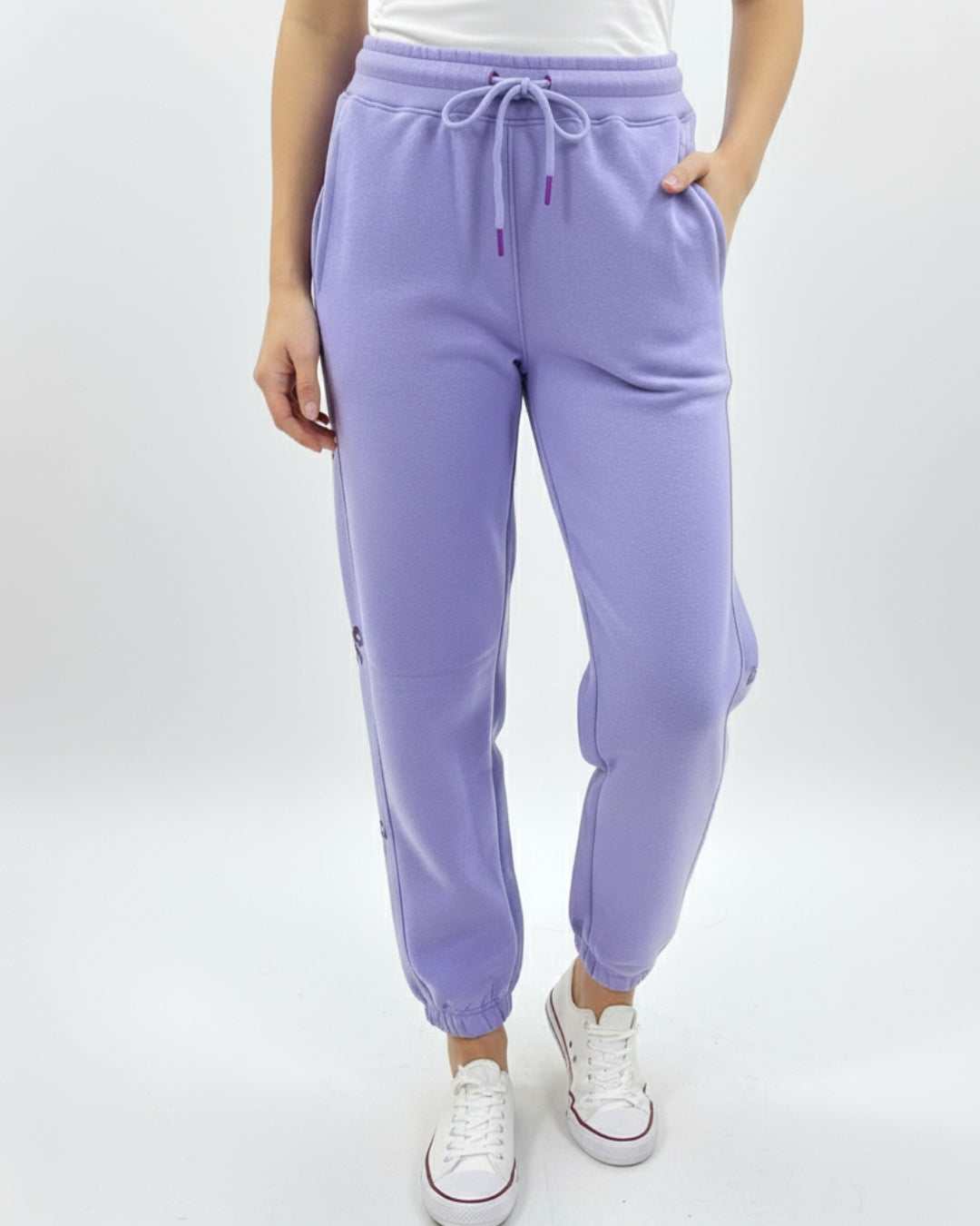 Buy Sajiero Fleece Trouser – Bow Print - Purple in Pakistan