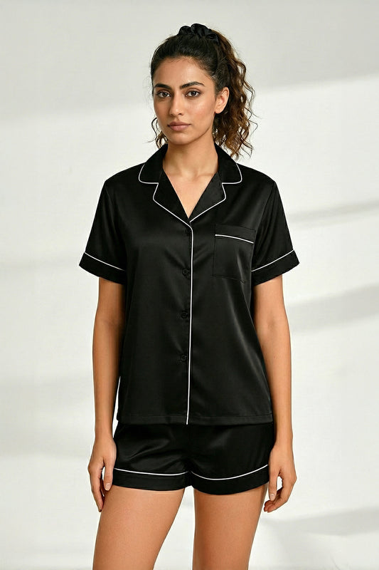 Buy Summer Chill Set With Scrunchie - Black in Pakistan