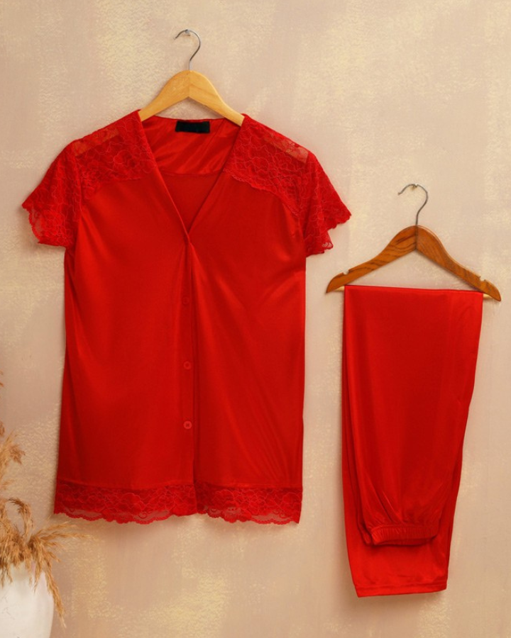 Buy Sajiero Silk Pajama Suit - Dream Nest in Pakistan