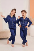 Buy Kid's Silk PJ Set - Navy Blue in Pakistan