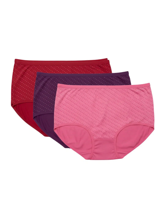 Buy Sajiero Pack of 3 Plus Size Panty - Berry Dot in Pakistan